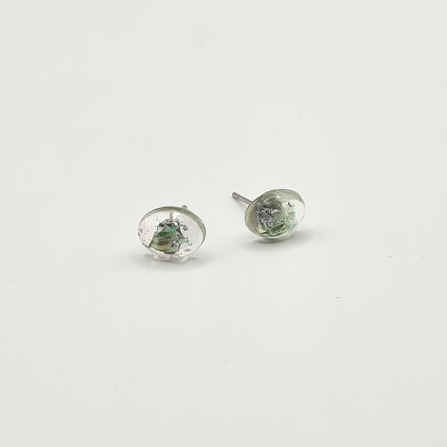 Hand Dyed Hellendoorn Mini Ellipse Stud Earrings