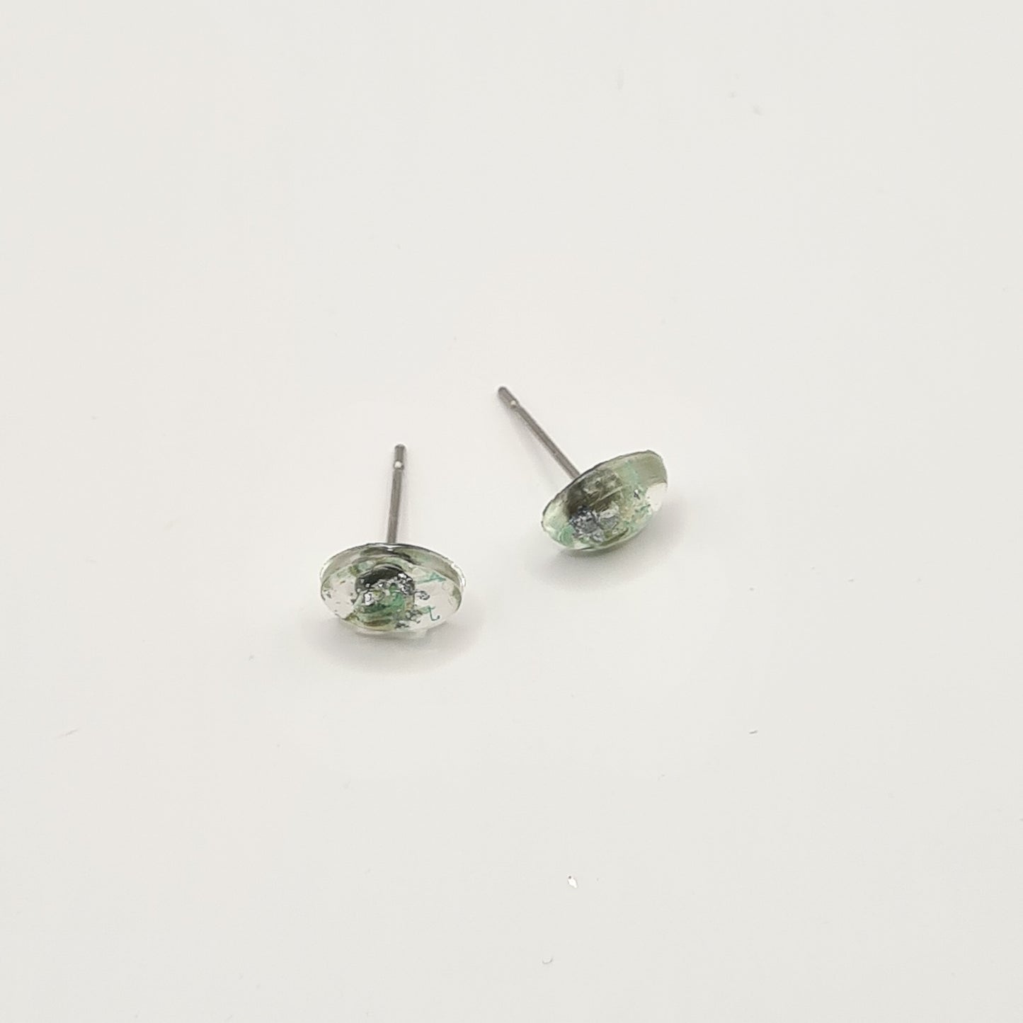 Hand Dyed Hellendoorn Mini Ellipse Stud Earrings