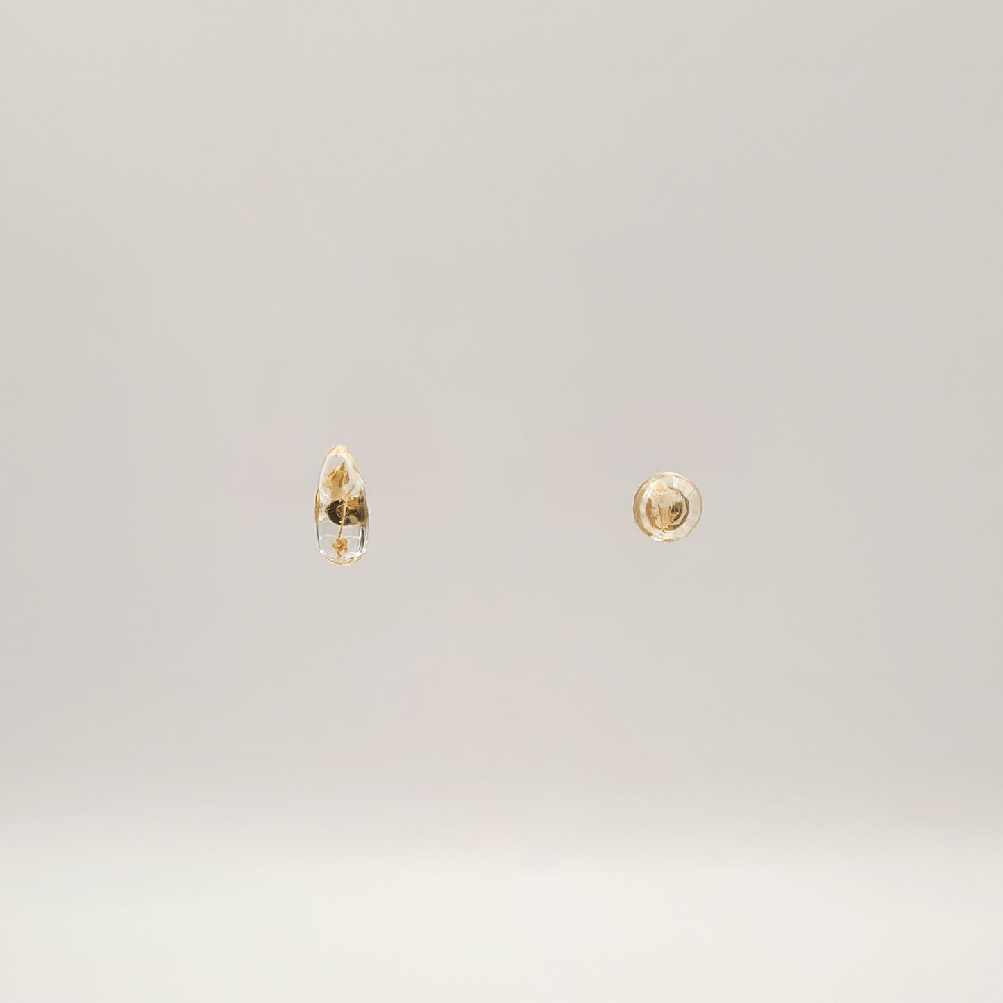 Flora Neutra Teardrop & Faceted Circlet Stud Earrings