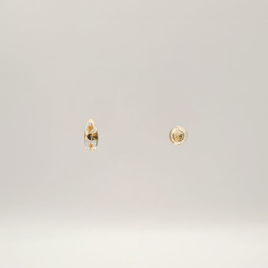 Flora Neutra Teardrop & Faceted Circlet Stud Earrings