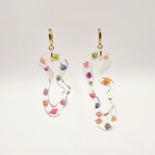 Lisbon Asymmetric Organic Earrings