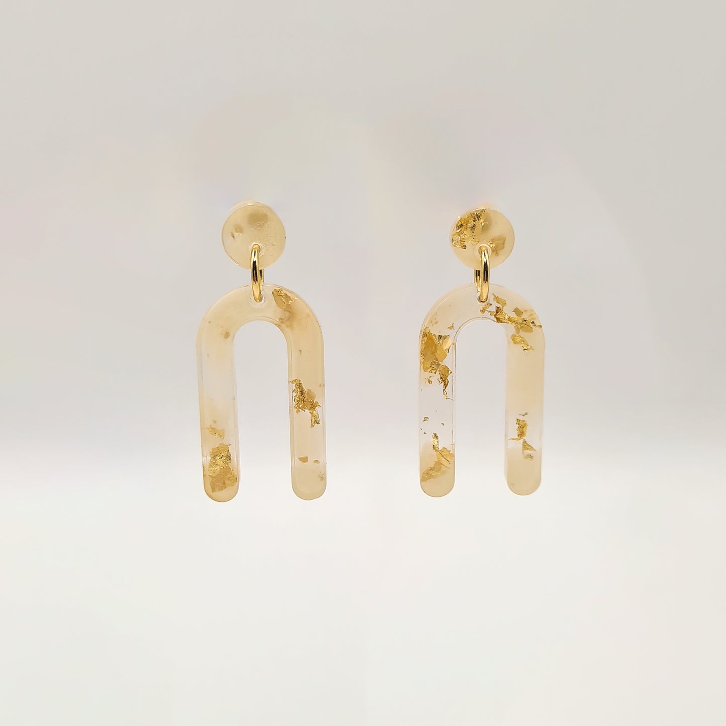 Golden Elongated Arch Earrings