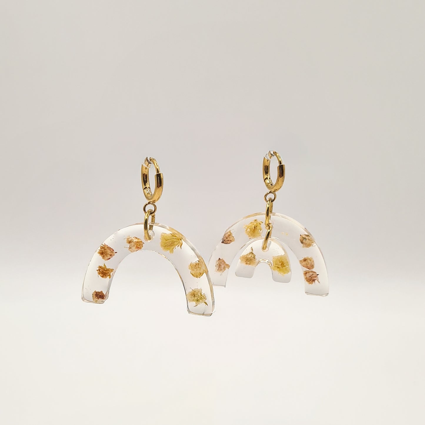 Flora Neutra Asymmetric Rainbow Earrings