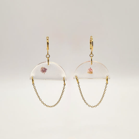 Flora Vivida Crescent Link Earrings