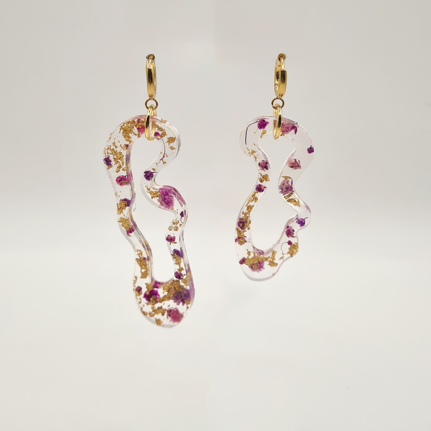 Violet Amsterdam Asymmetric Organic Earrings