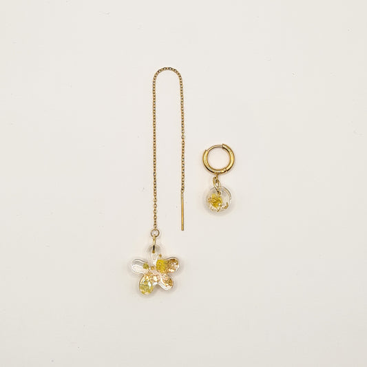 Sunny Amsterdam Fleur Threader & Mini Circlet Earrings