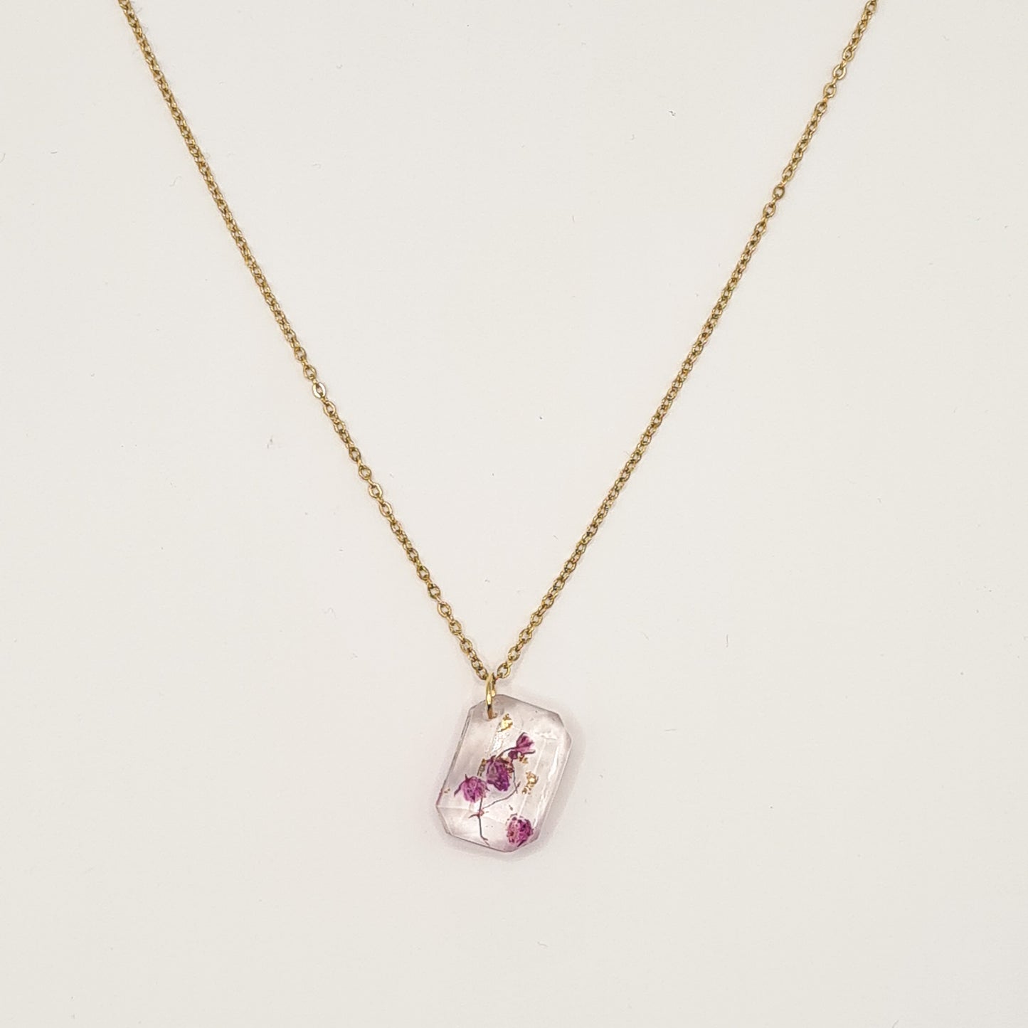 Violet Amsterdam Rectangular Facet Necklace