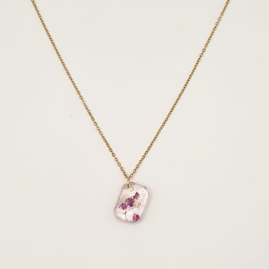 Violet Amsterdam Rectangular Facet Necklace