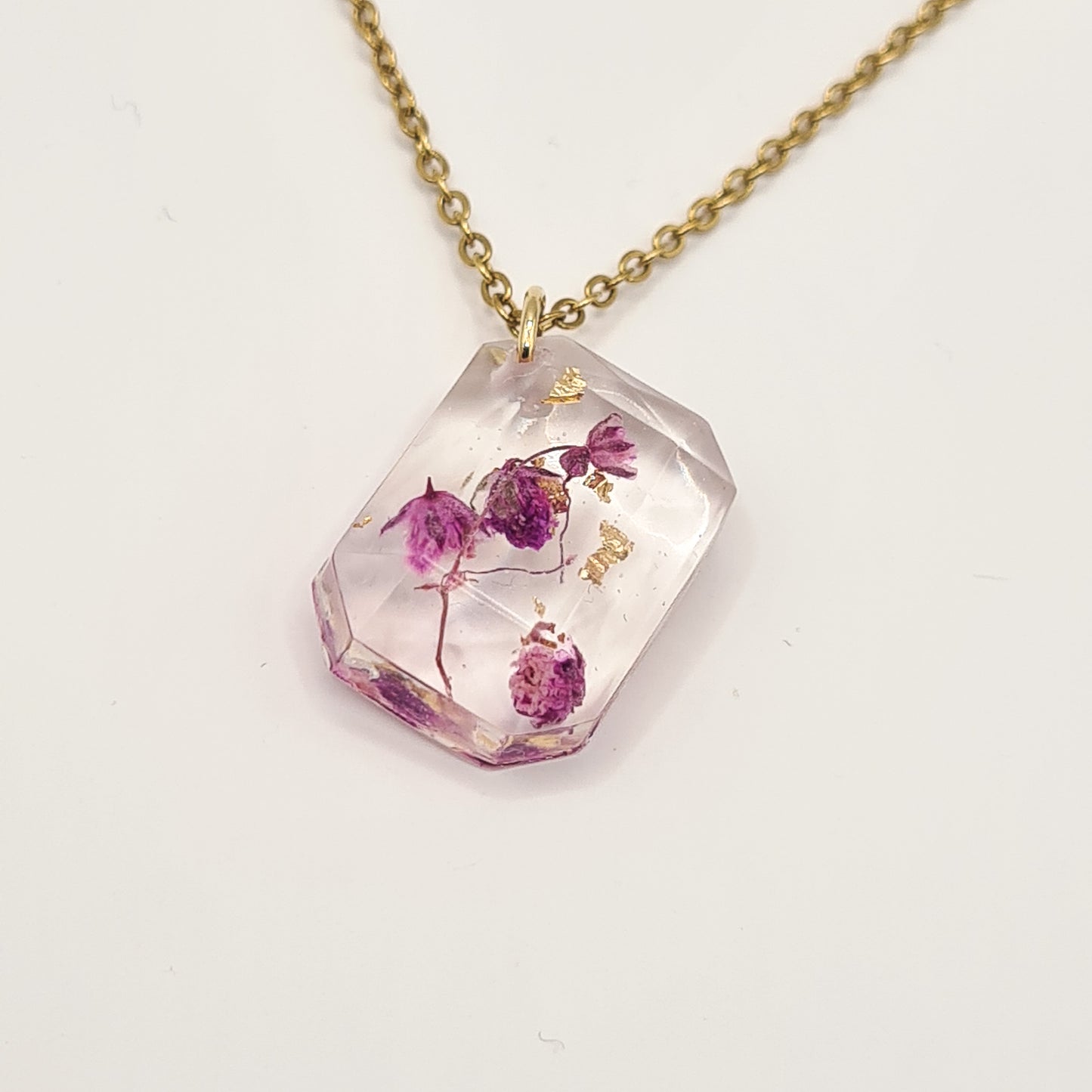 Violet Amsterdam Rectangular Facet Necklace