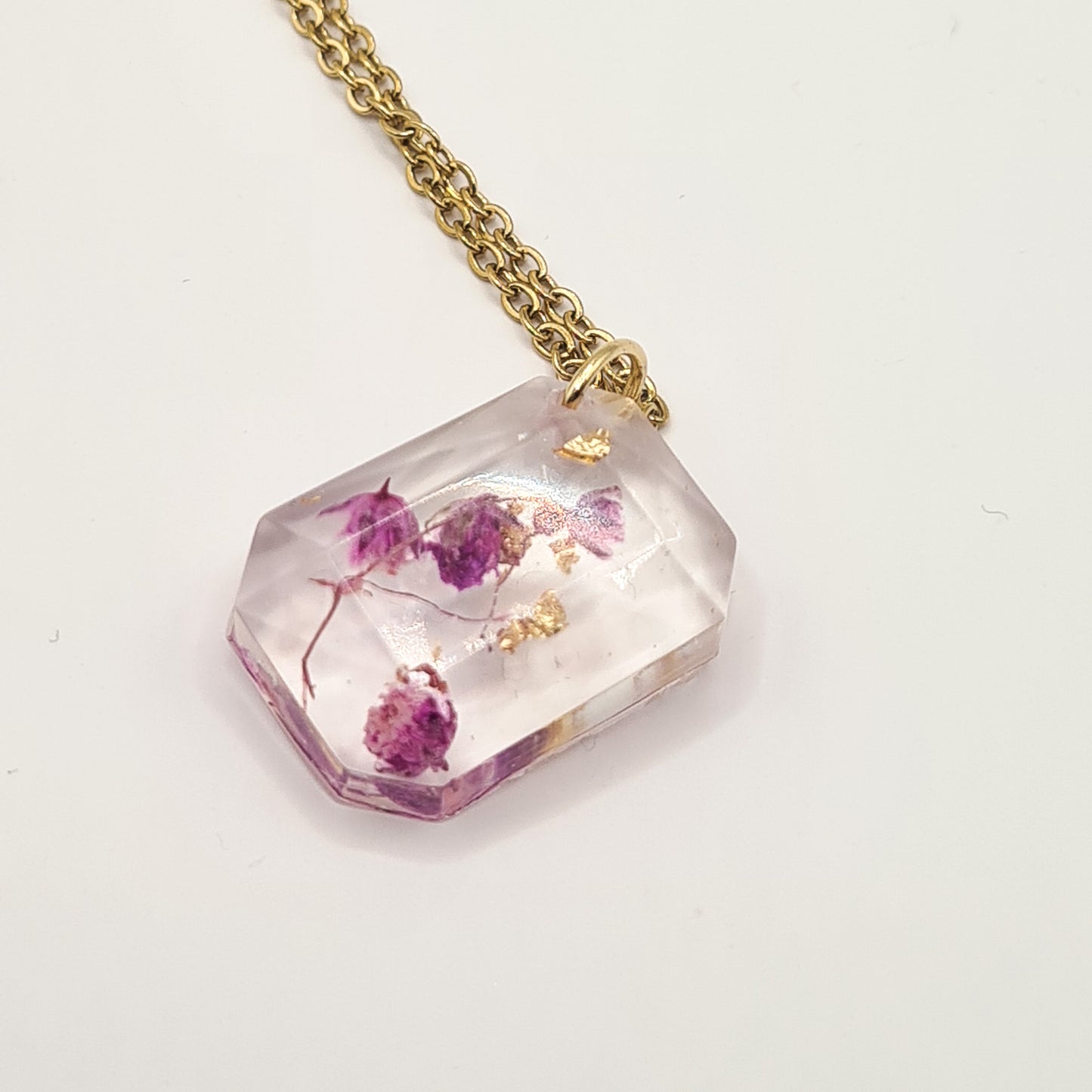 Violet Amsterdam Rectangular Facet Necklace