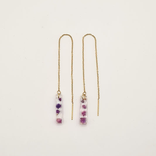 Violet Amsterdam Linear Threader Earrings