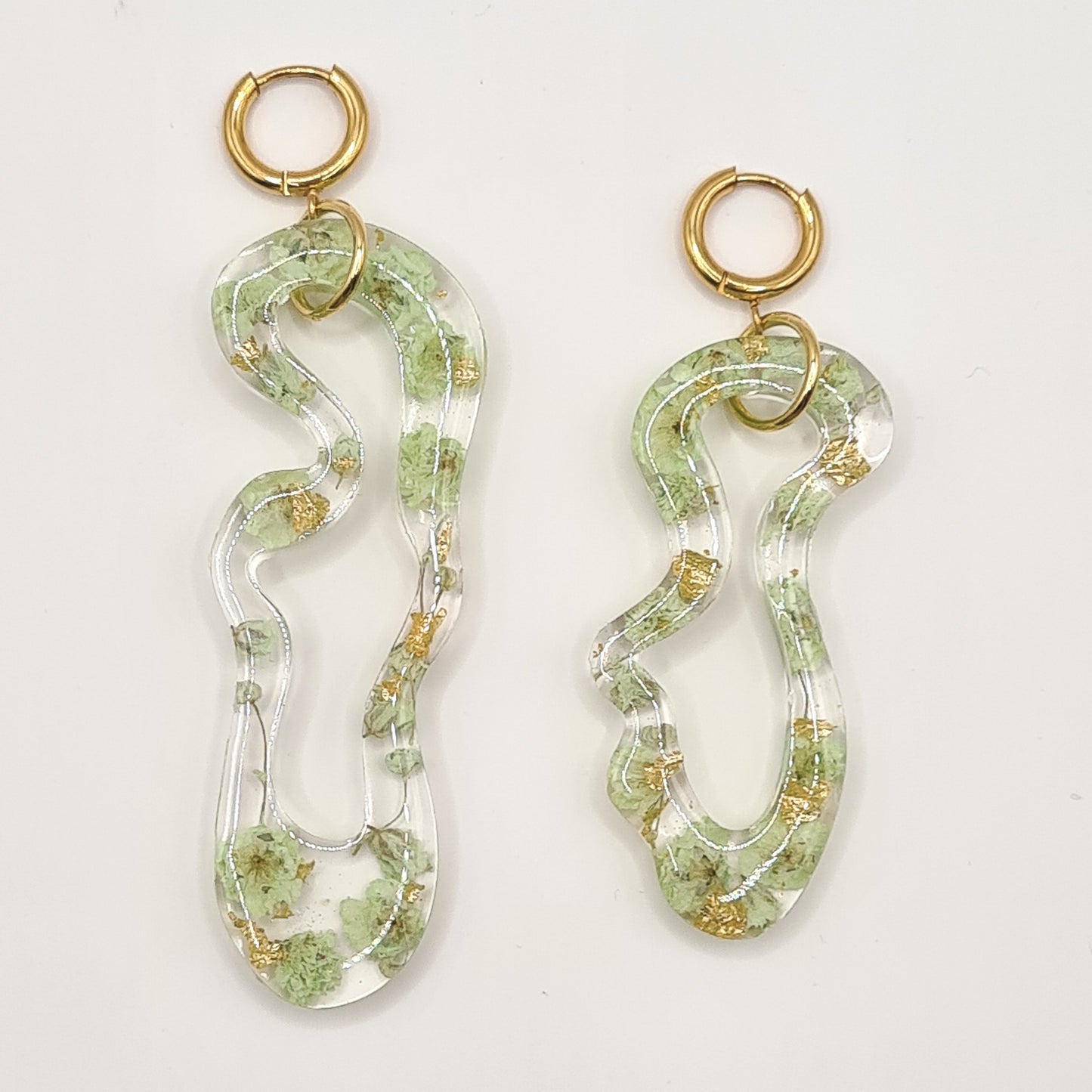 Mint Amsterdam Asymmetric Organic Earrings