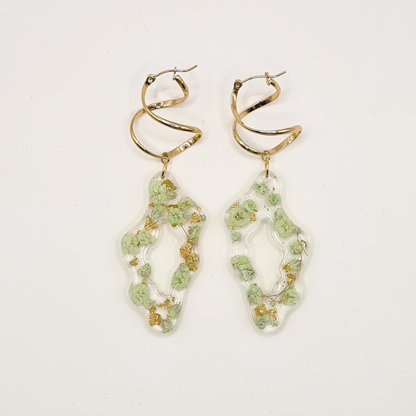 Mint Amsterdam Organic Golden Spiral Earrings