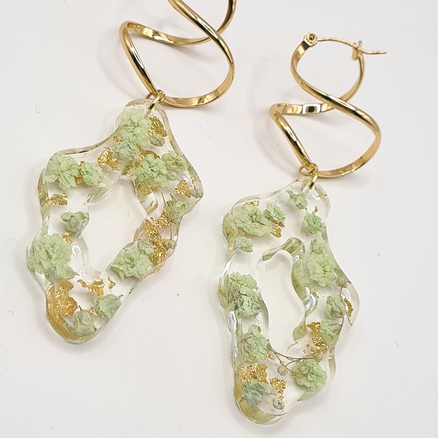 Mint Amsterdam Organic Golden Spiral Earrings