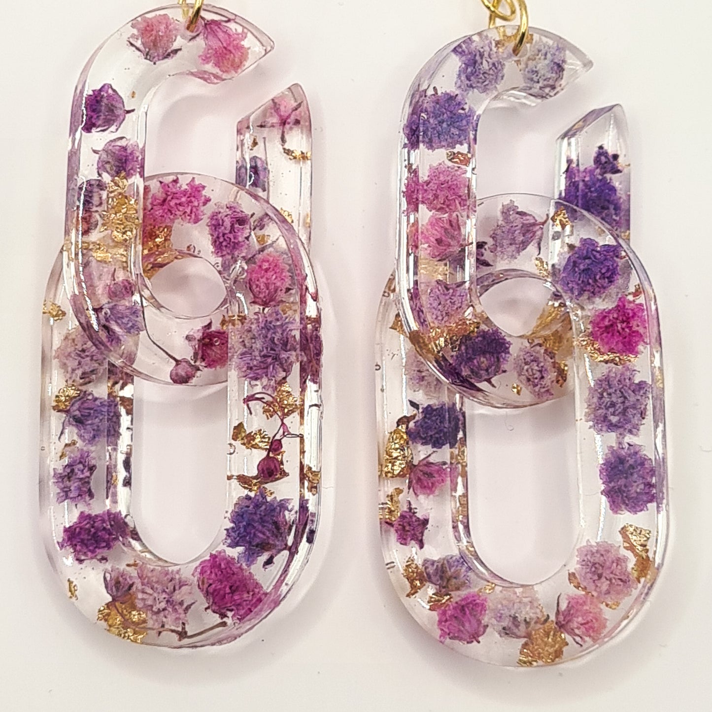 Violet Amsterdam Ellipse Link Earrings