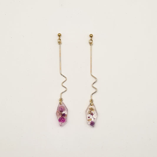 Violet Amsterdam Faceted Drop Earrings