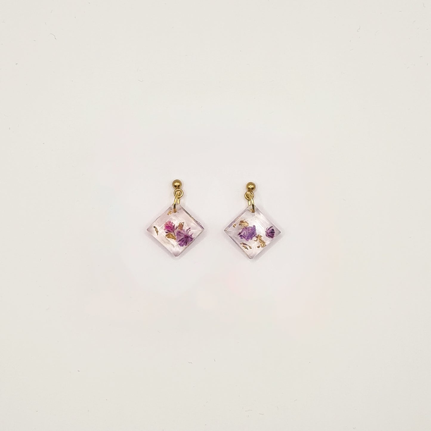 Violet Amsterdam Square Facet Earrings