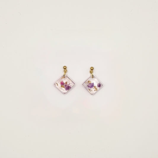 Violet Amsterdam Square Facet Earrings