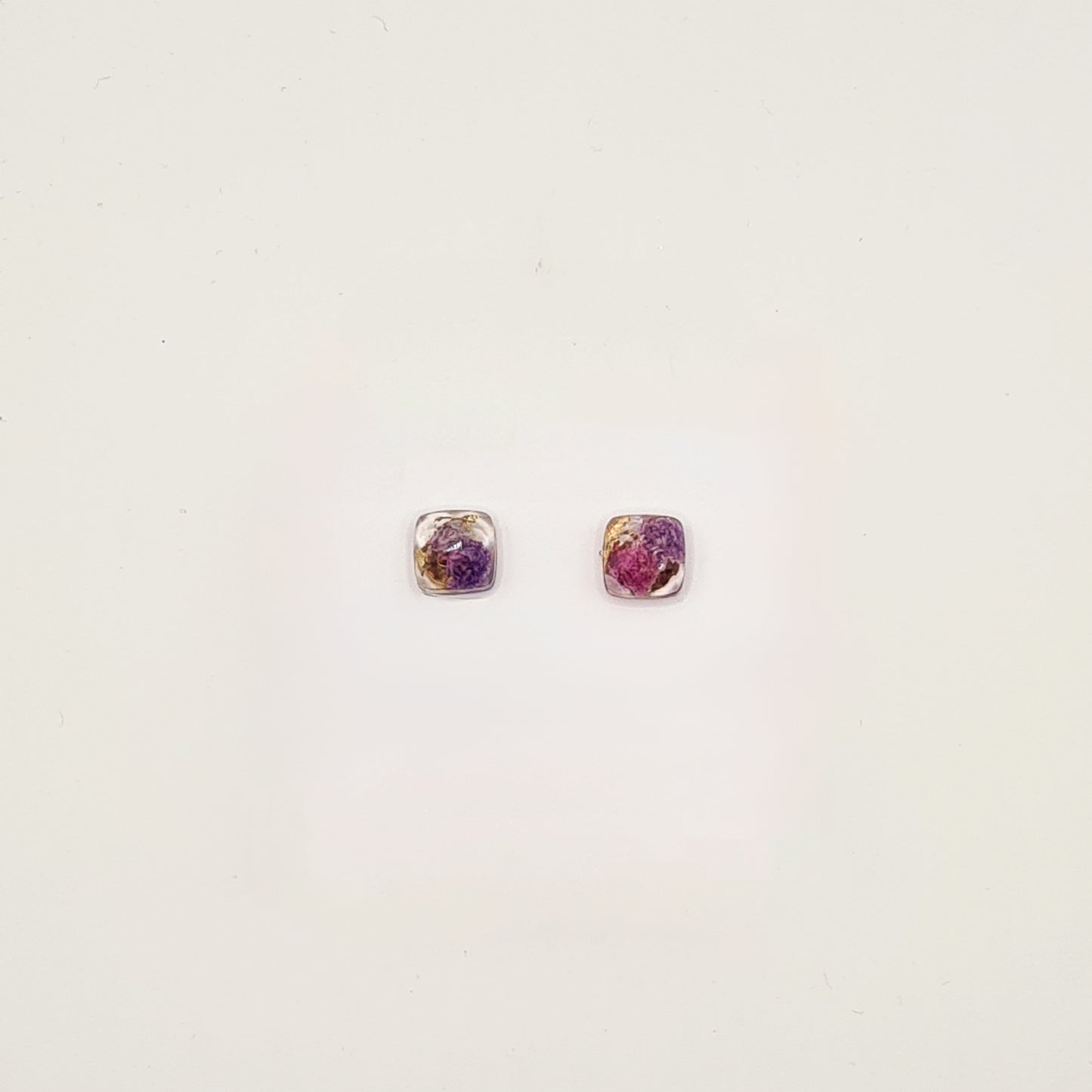 Violet Amsterdam Square Facet Stud Earrings