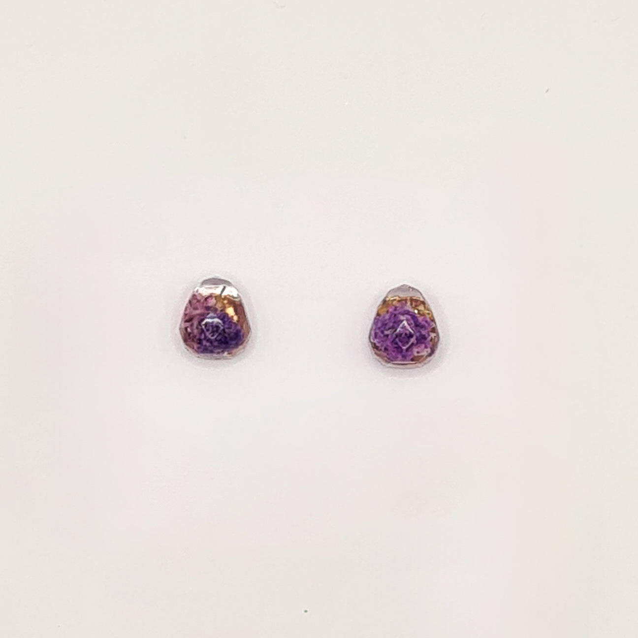 Violet Amsterdam Faceted Teardop Stud Earrings