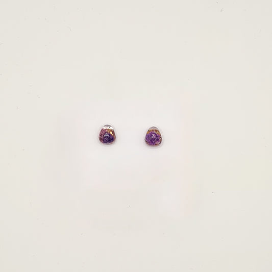 Violet Amsterdam Faceted Teardop Stud Earrings