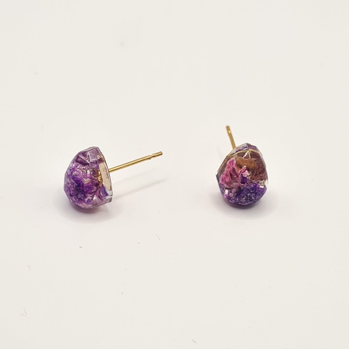 Violet Amsterdam Faceted Teardop Stud Earrings