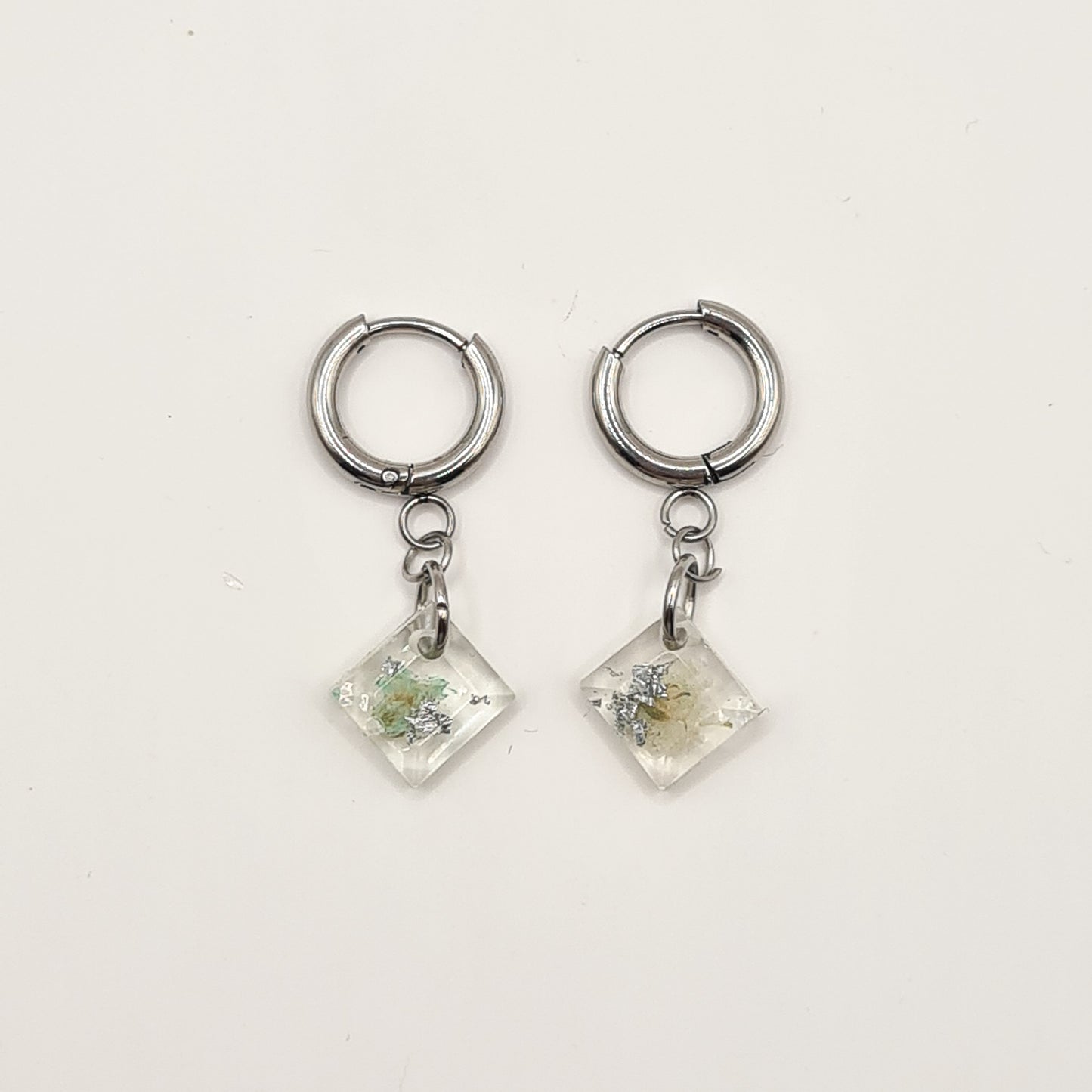 Hand Dyed Hellendoorn Mini Square Facet Earrings