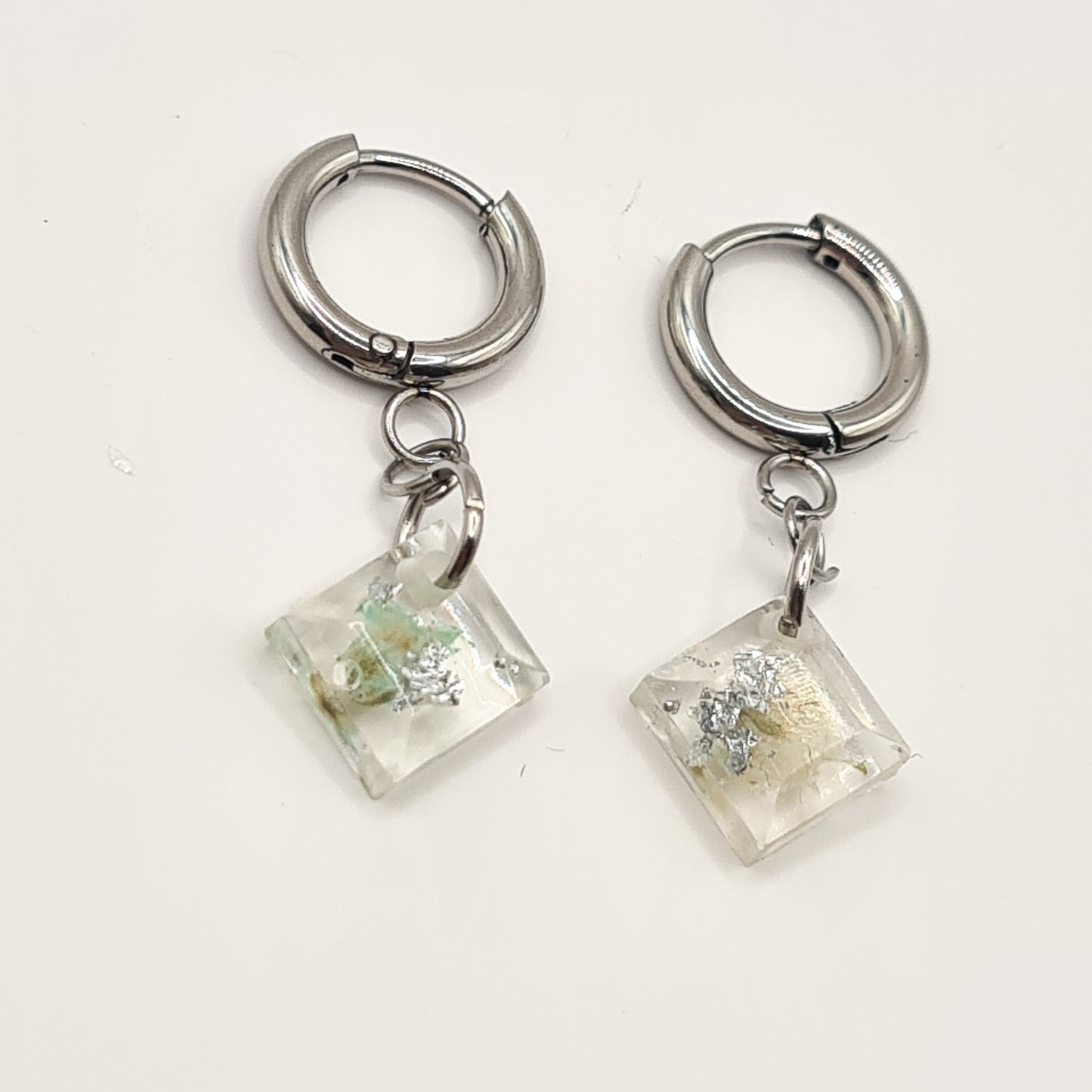 Hand Dyed Hellendoorn Mini Square Facet Earrings