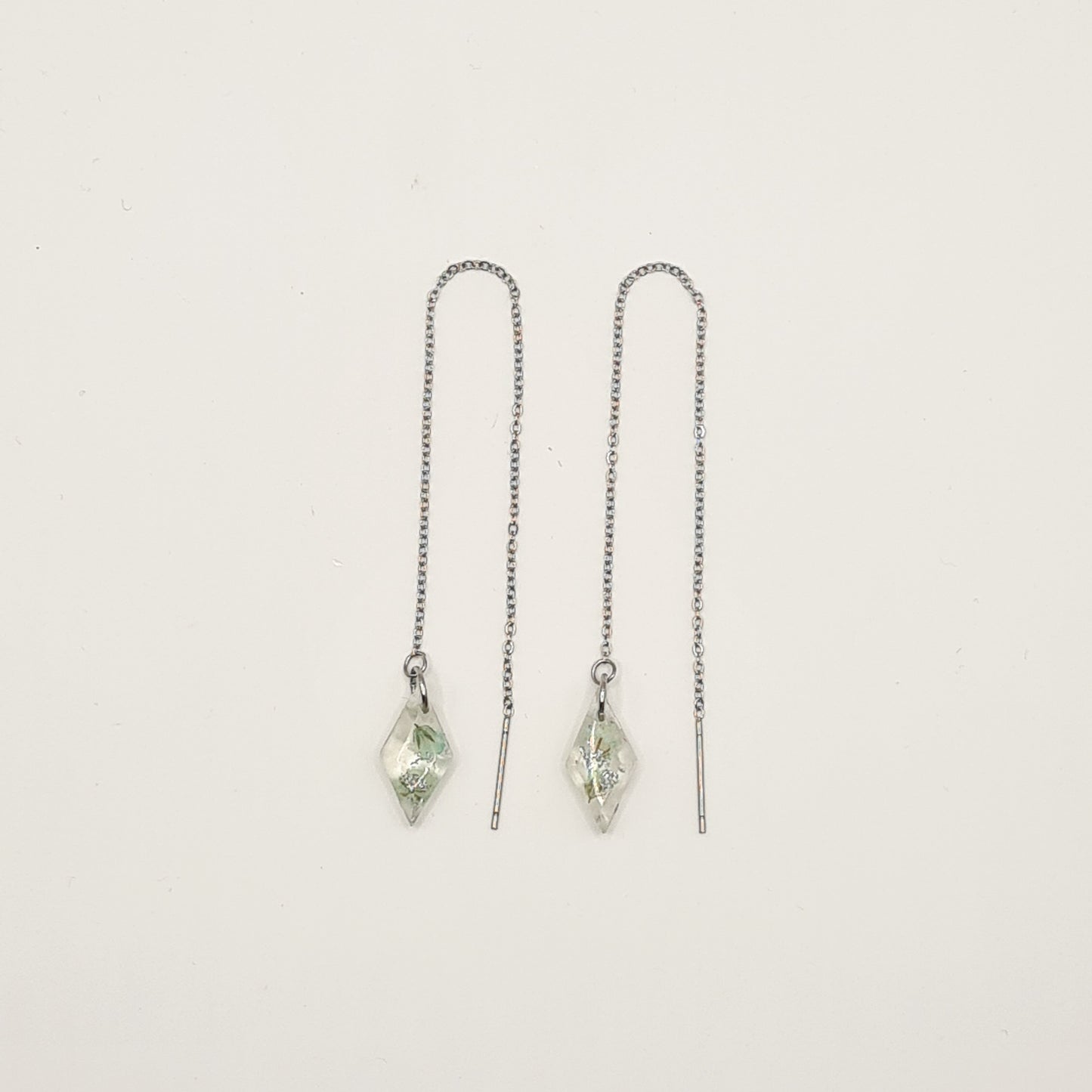 Hand Dyed Hellendoorn Diamond Threader Earrings