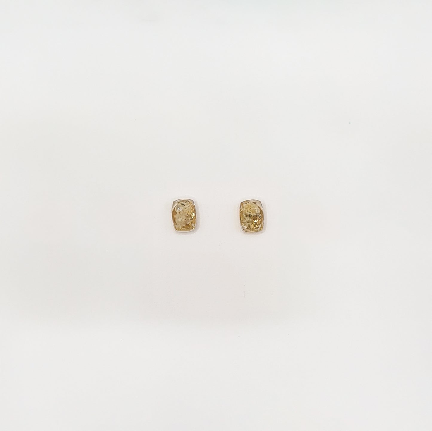 Flora Neutra Den Haag Rectangular Facet Stud Earrings