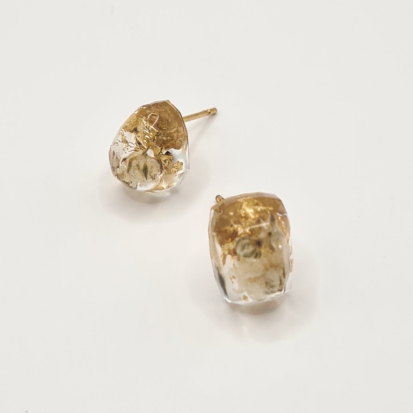 Flora Neutra Den Haag Rectangular Facet & Faceted Teardrop Stud Earrings