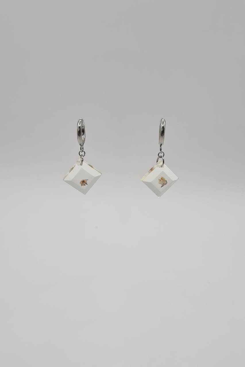 Flora Vivida Square Facet Earrings